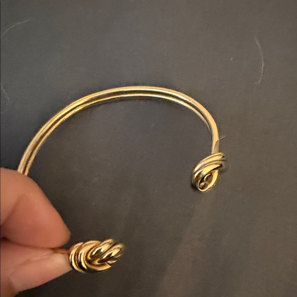 Gold Knot Bangle Bracelet